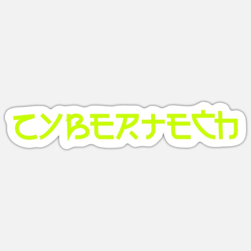 Neonyello cybertech - Sticker Größe S (10 x 10 cm) - Mattweiß