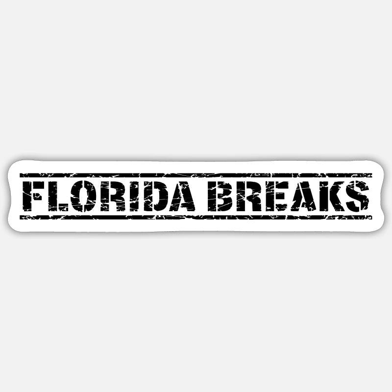 Pauses en Floride - Sticker taille S (10 x 10 cm) - blanc mat