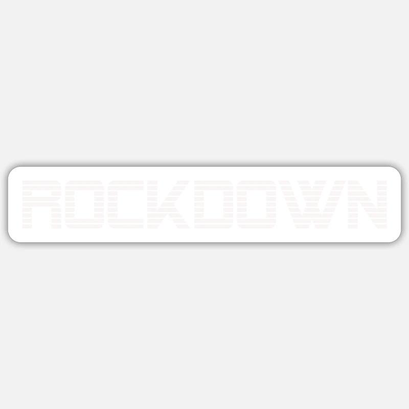 Rockdown - Sticker Größe S (10 x 10 cm) - Mattweiß