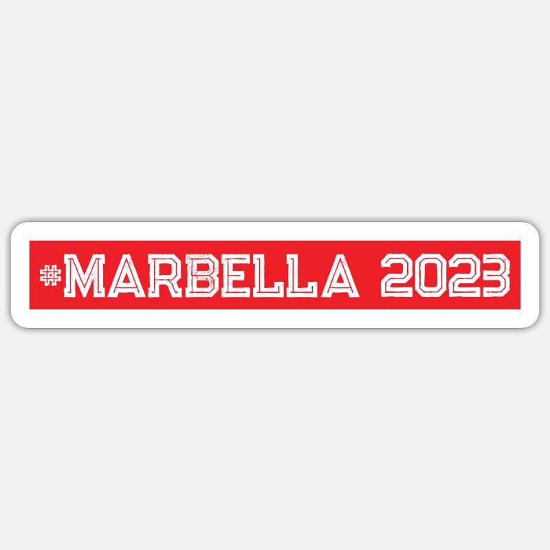 Marbella 2023 - Sticker taille S (10 x 10 cm) - blanc mat
