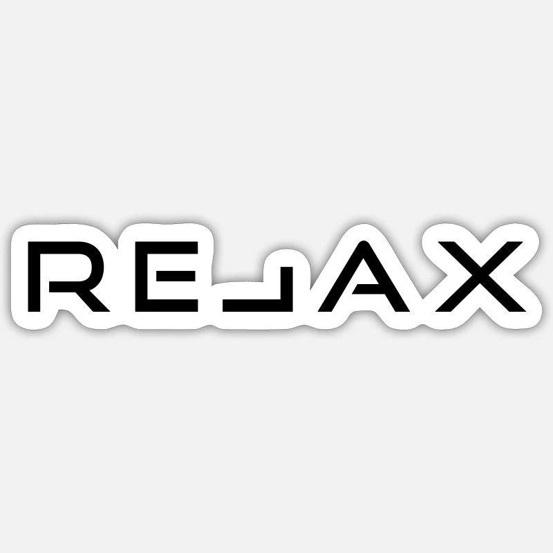 Relax-Grafik - Sticker Größe S (10 x 10 cm) - Mattweiß