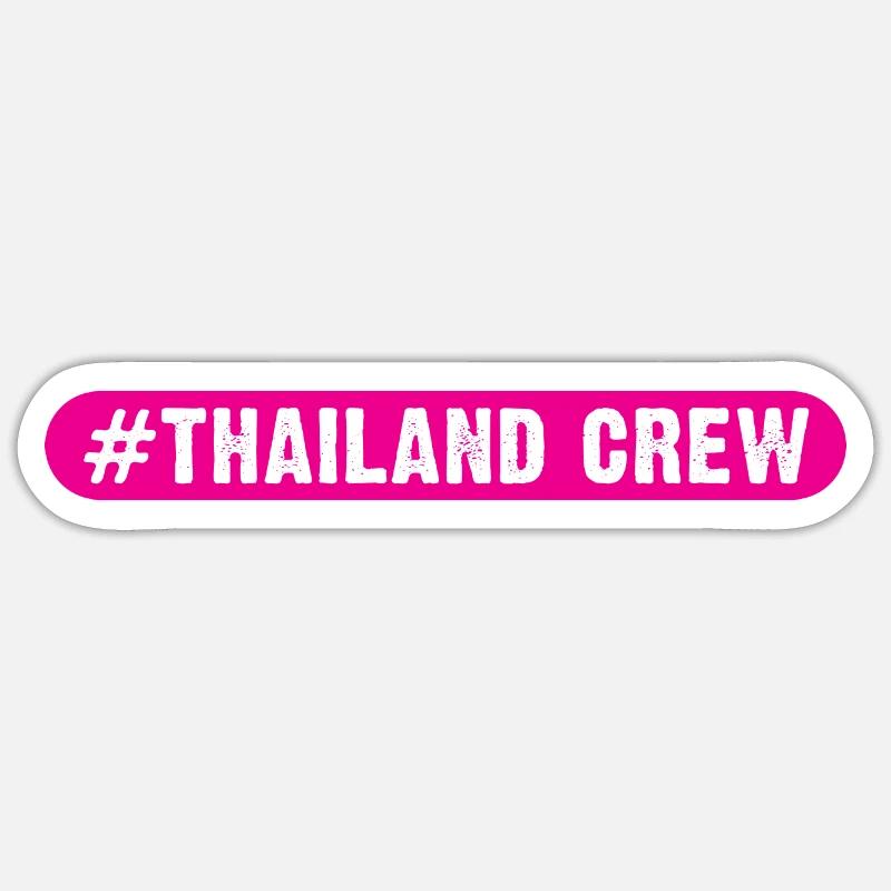 Thailand Crew - Sticker Größe S (10 x 10 cm) - Mattweiß