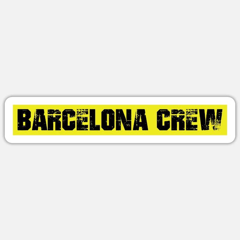 Équipage de Barcelone - Sticker taille S (10 x 10 cm) - blanc mat