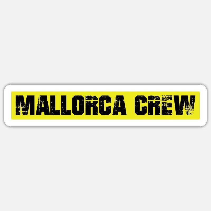 Majorque Équipage - Sticker taille S (10 x 10 cm) - blanc mat