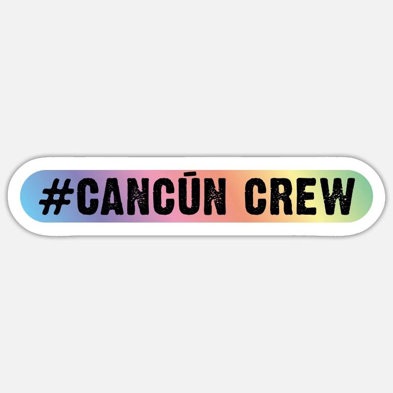 Cancun Crew - Sticker size S (10 x 10 cm) - white matte