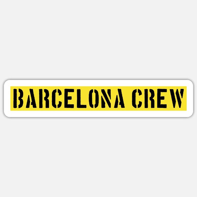 Équipage de Barcelone - Sticker taille S (10 x 10 cm) - blanc mat