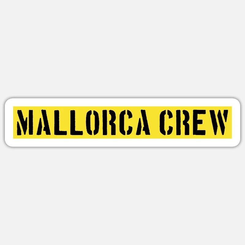 Mallorca Crew - Sticker size S (10 x 10 cm) - white matte