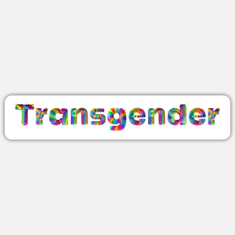 Transgenre - Sticker taille S (10 x 10 cm) - blanc mat
