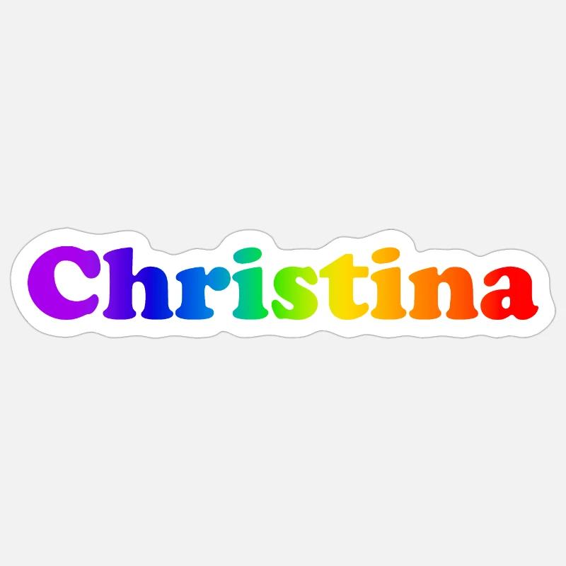 Christina - Sticker taille S (10 x 10 cm) - blanc mat