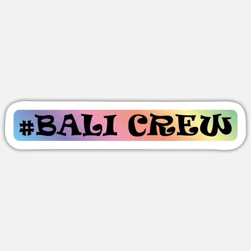 Équipage de Bali - Sticker taille S (10 x 10 cm) - blanc mat