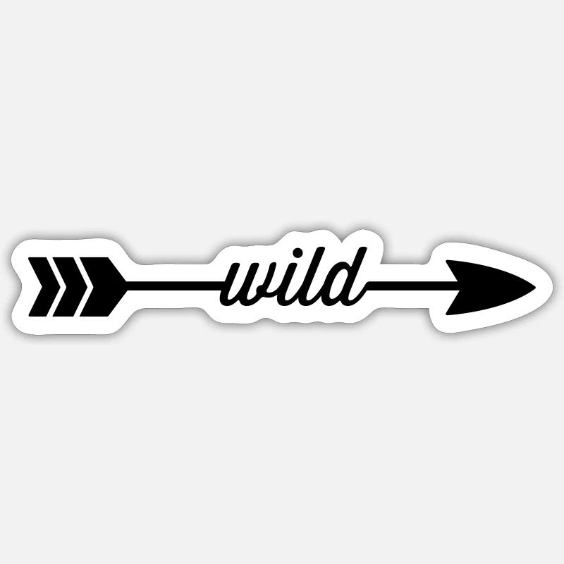 Wild - Sticker Größe S (10 x 10 cm) - Mattweiß