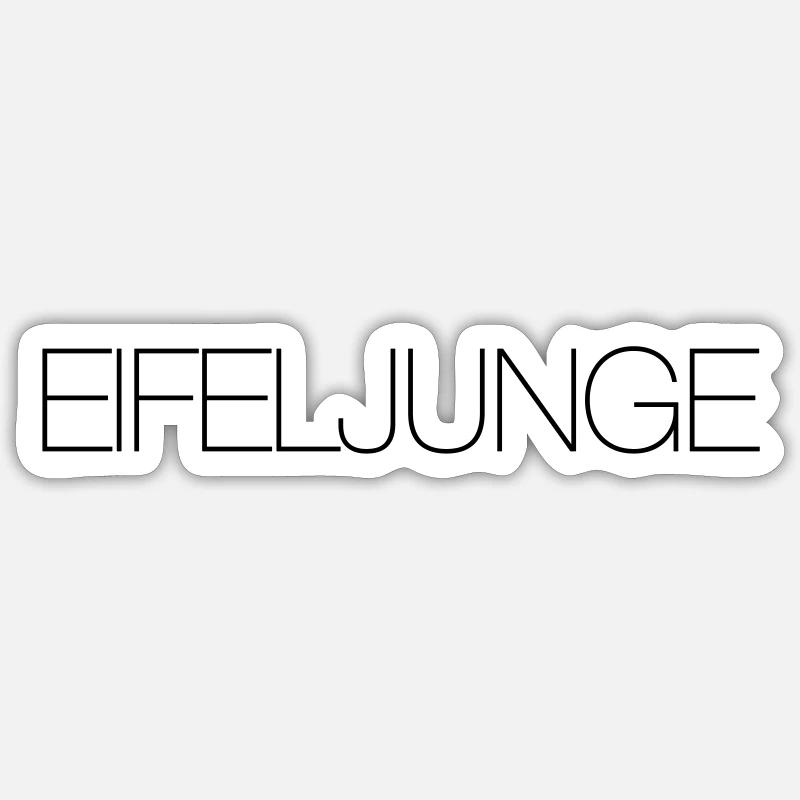 Eifeljunge - Sticker Größe S (10 x 10 cm) - Mattweiß