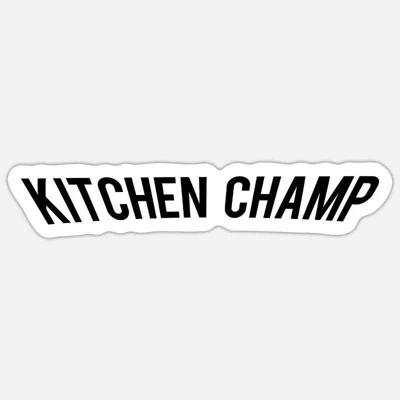 Kitchen Champ - Sticker size S (10 x 10 cm) - white matte