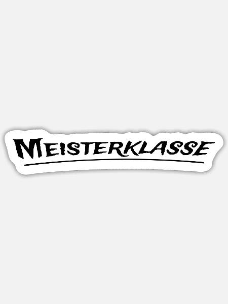 Meisterklasse - Sticker Größe S (10 x 10 cm) - Mattweiß