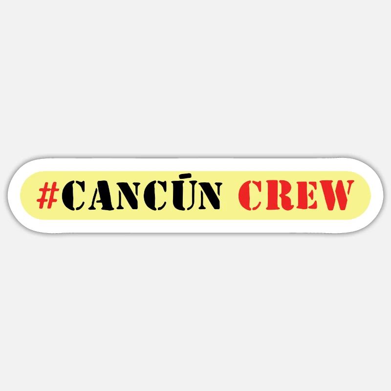 Cancun Crew - Sticker Größe S (10 x 10 cm) - Mattweiß