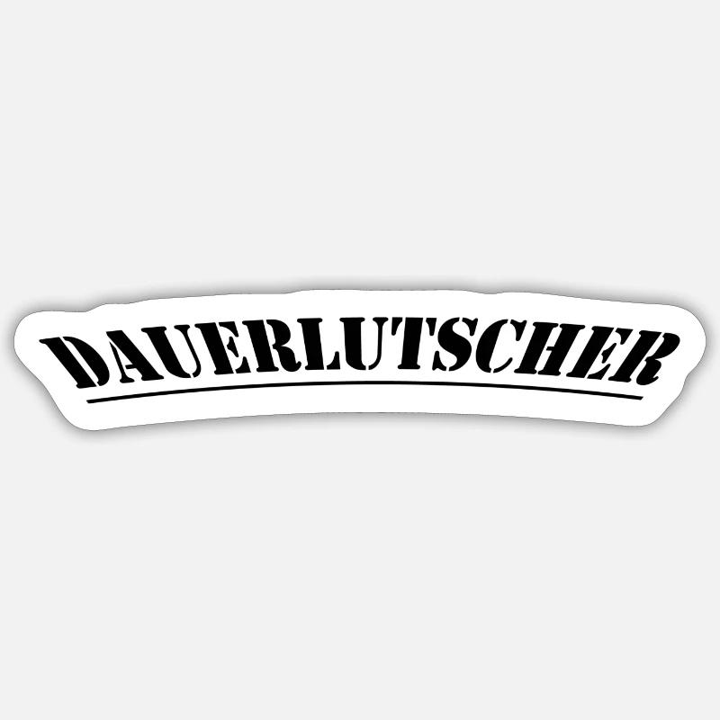 Dauerlutscher - Sticker Größe S (10 x 10 cm) - Mattweiß