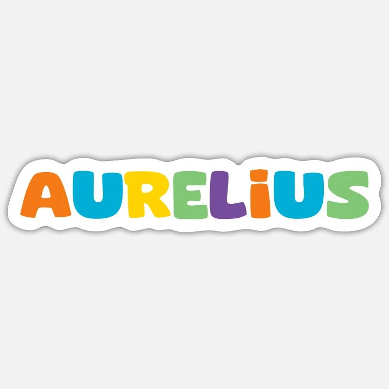 Name - Aurelius - Sticker size S (10 x 10 cm) - white matte