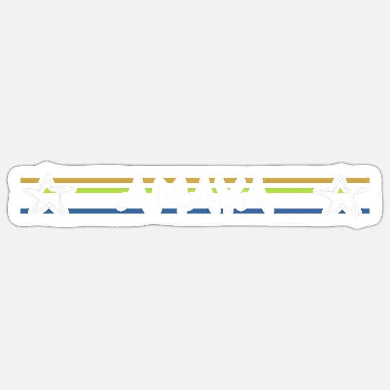 Cadeau pour Amaya - Sticker taille S (10 x 10 cm) - blanc mat