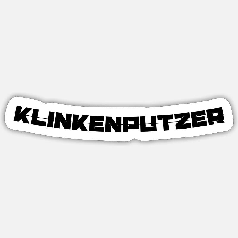 Klinkenputzer - Sticker Größe S (10 x 10 cm) - Mattweiß