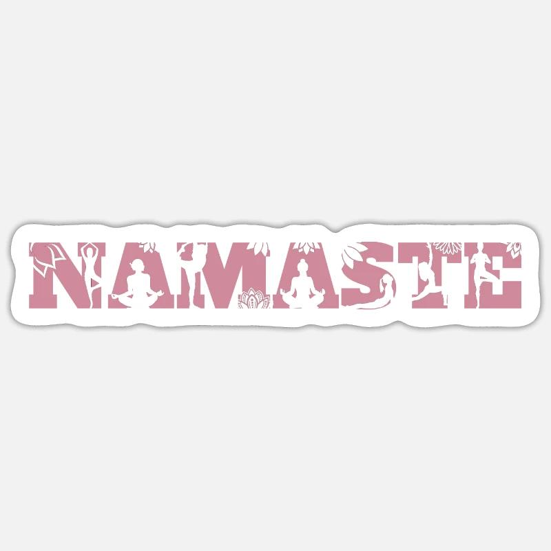 Namaste Geschenkidee - Sticker Größe S (10 x 10 cm) - Mattweiß