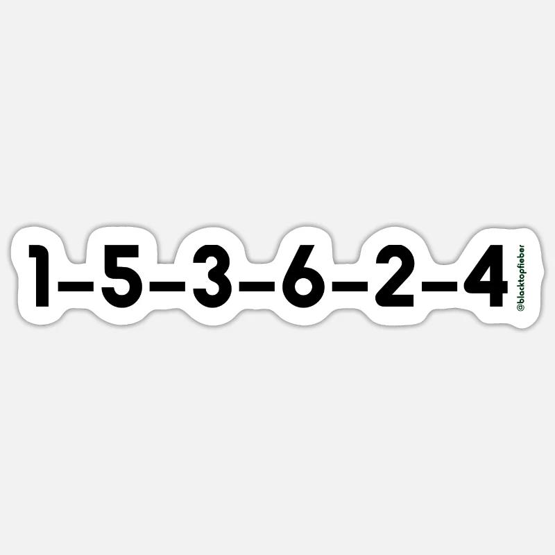 Firing sequence R6 1–5–3–6–2–4 Sticker size S (10 x 10 cm)