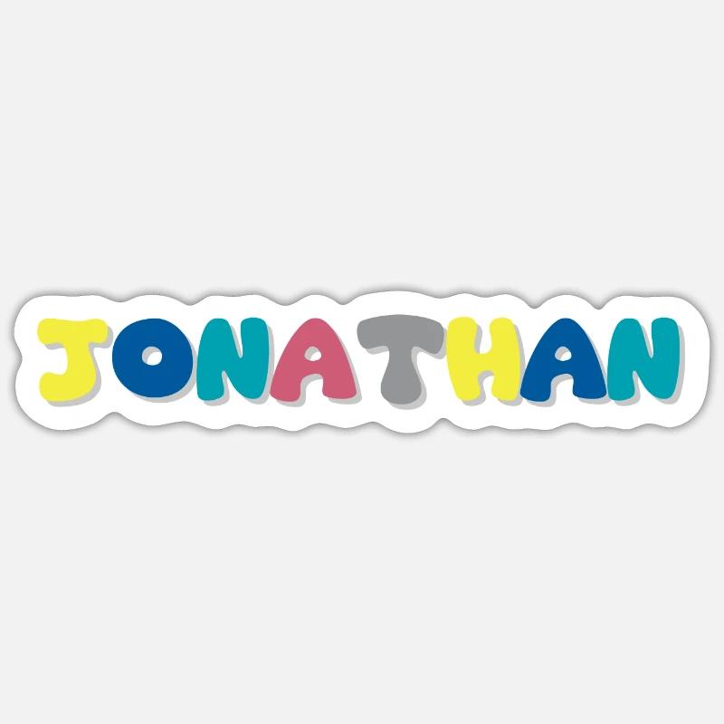 Name - Jonathan - Sticker size S (10 x 10 cm) - white matte