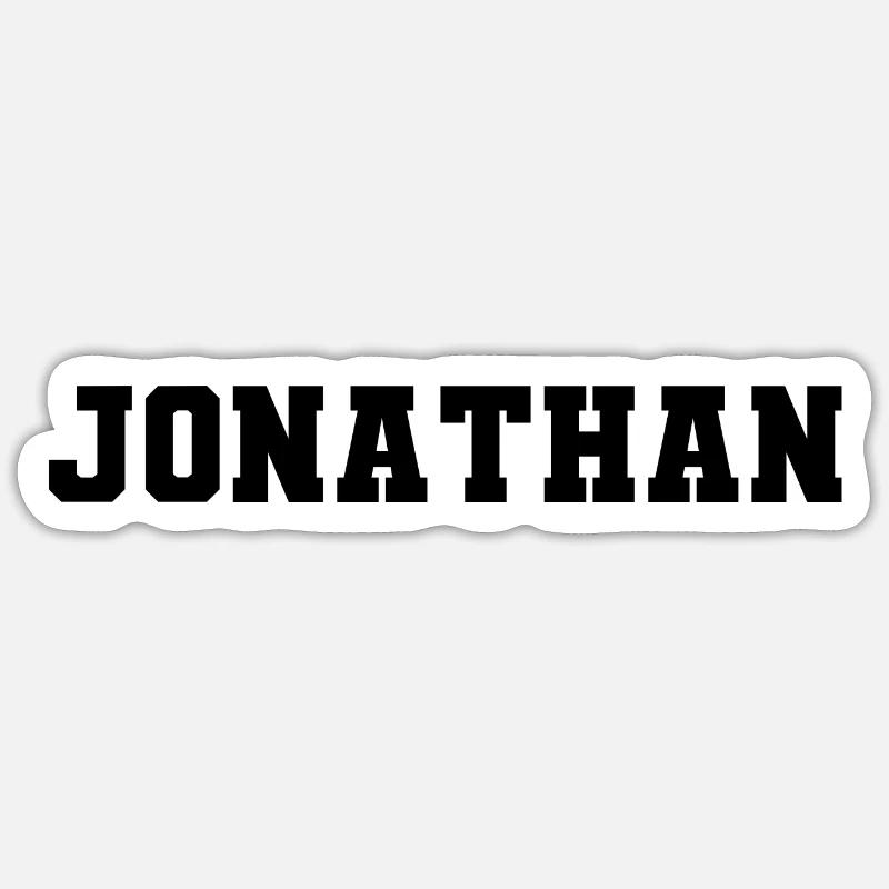 Name - Jonathan - Sticker size S (10 x 10 cm) - white matte