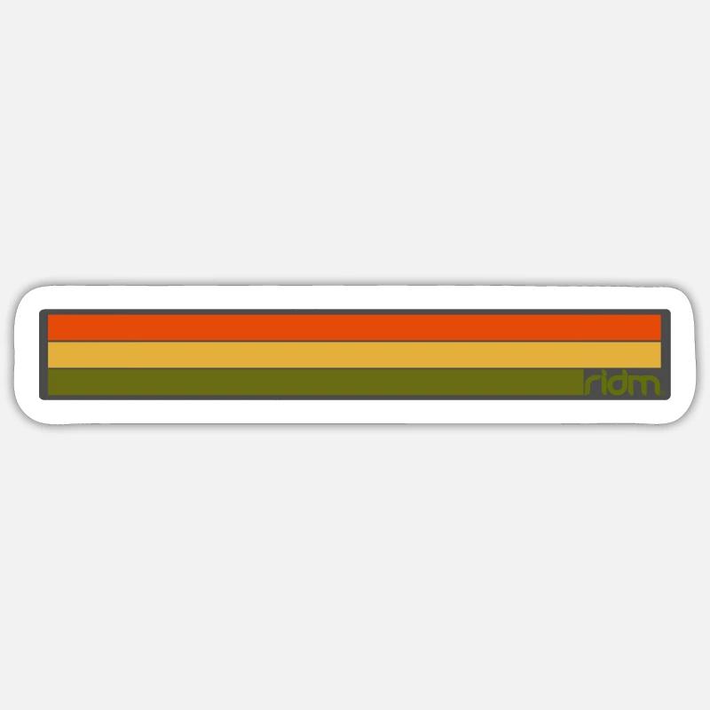 RIDM Rastaflag - Sticker taille S (10 x 10 cm) - blanc mat