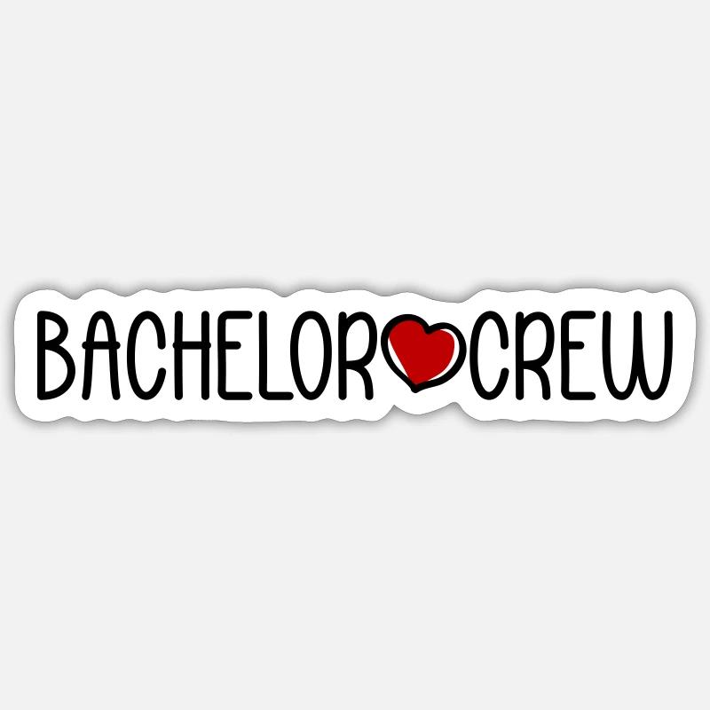 Bachelor Crew - Sticker size S (10 x 10 cm) - white matte