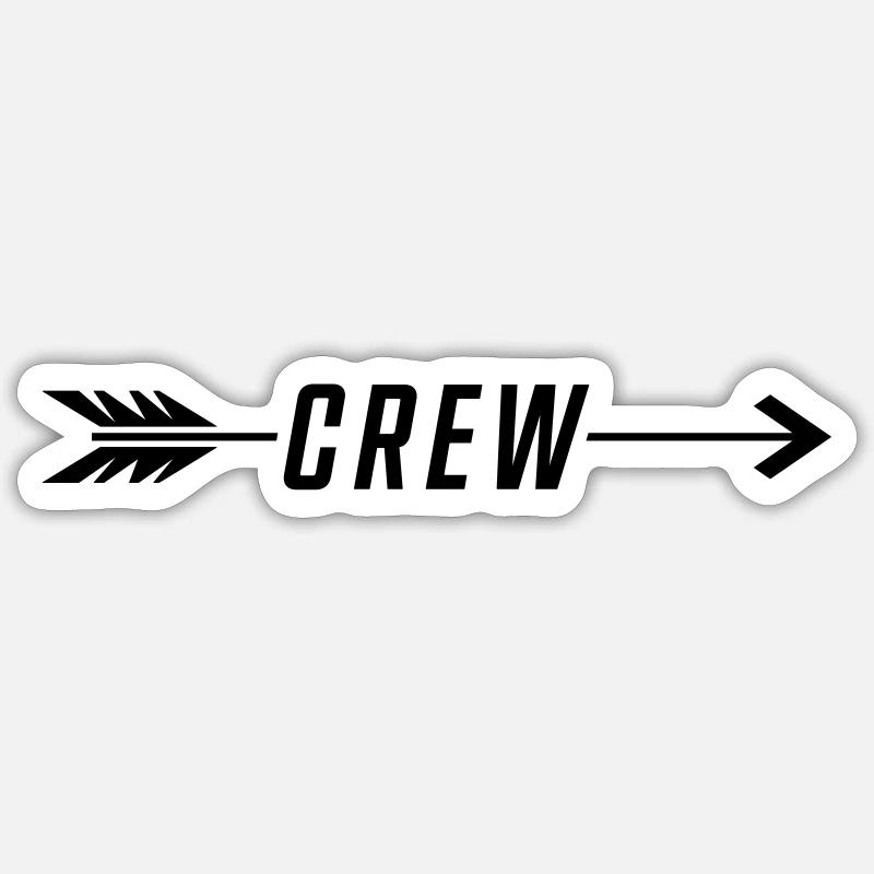 Crew Arrow - Sticker size S (10 x 10 cm) - white matte