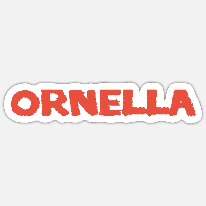 Ornella - Sticker taille S (10 x 10 cm) - blanc mat