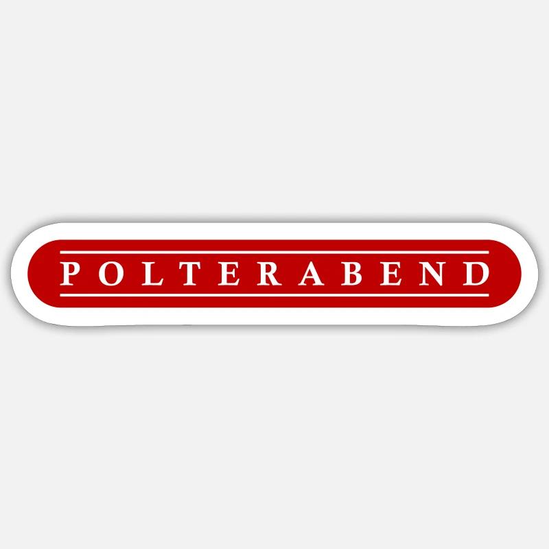Polterabend Junggesellenabschied - Sticker Größe S (10 x 10 cm) - Mattweiß