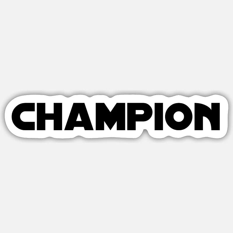 Champion - Sticker size S (10 x 10 cm) - white matte