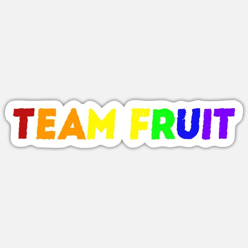 Team Fruit Geschenkidee vegan Frutarier Früchte Sticker Größe S (10 x 10 cm)