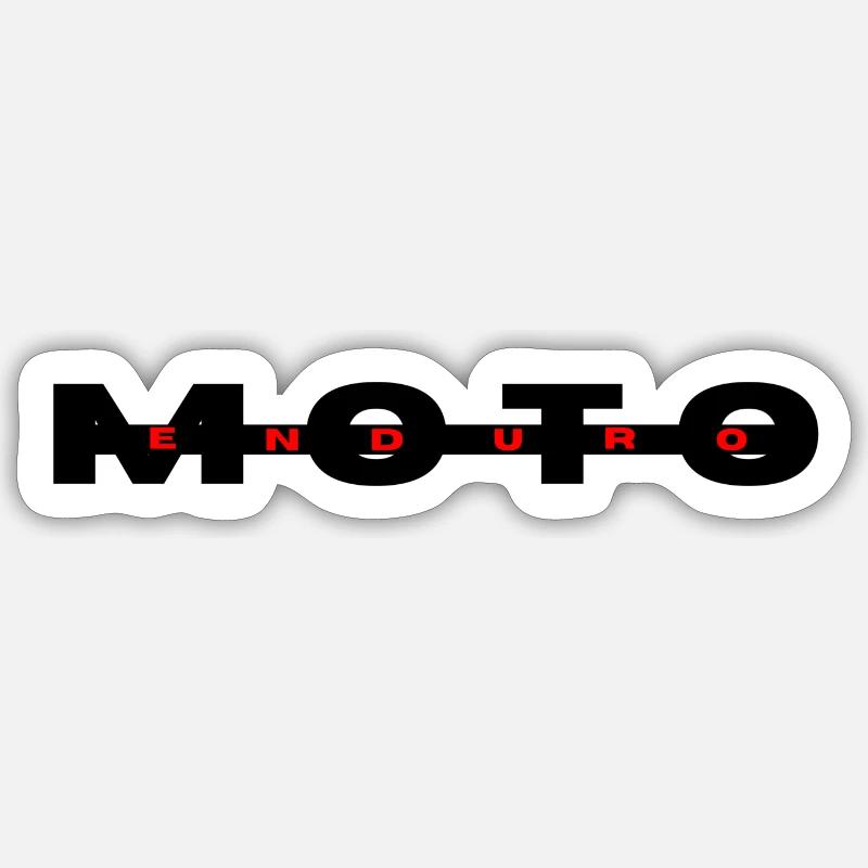 Enduro - Sticker taille S (10 x 10 cm) - blanc mat
