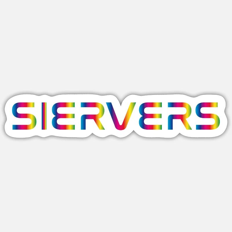 siervers 2 - Sticker Größe S (10 x 10 cm) - Mattweiß