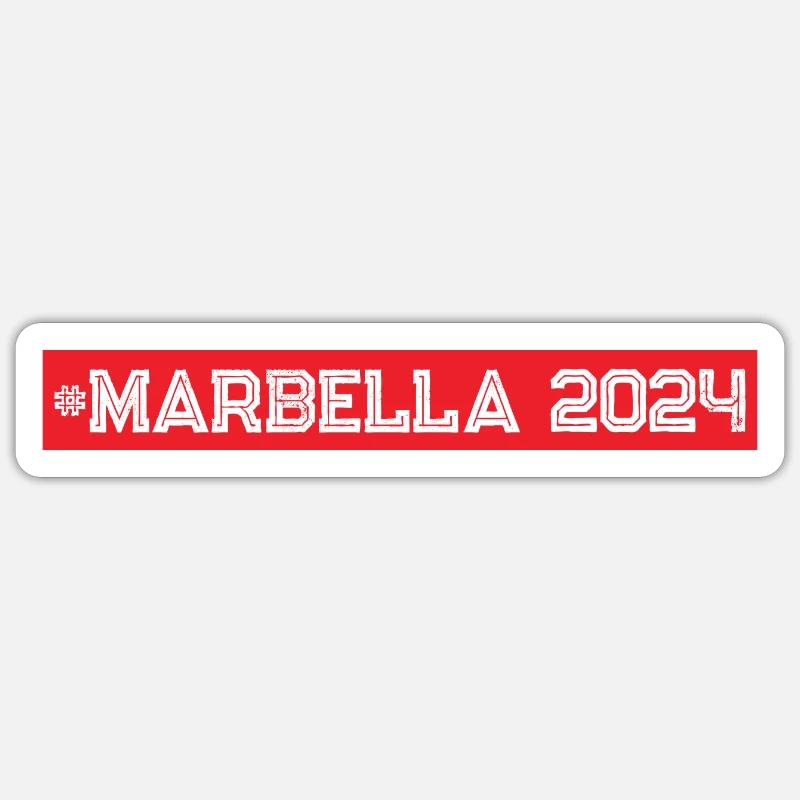 Marbella 2024 - Sticker Größe S (10 x 10 cm) - Mattweiß