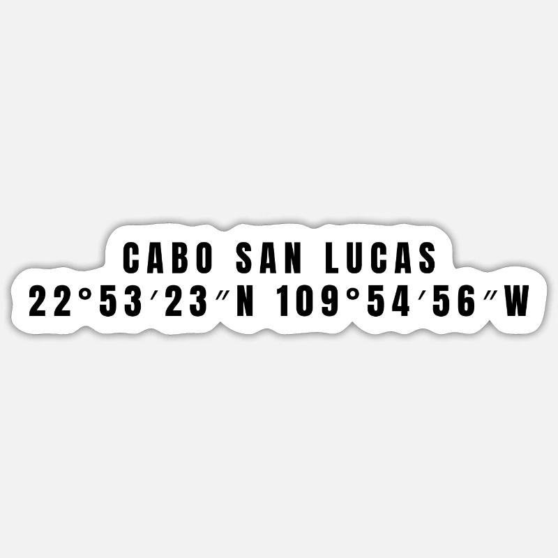 Cabo San Lucas, Mexico Coordinates Sticker size S (10 x 10 cm)