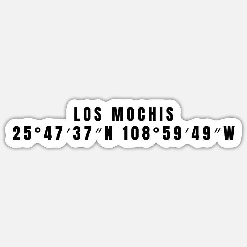 Los Mochis, Mexico Coordinates Sticker size S (10 x 10 cm)