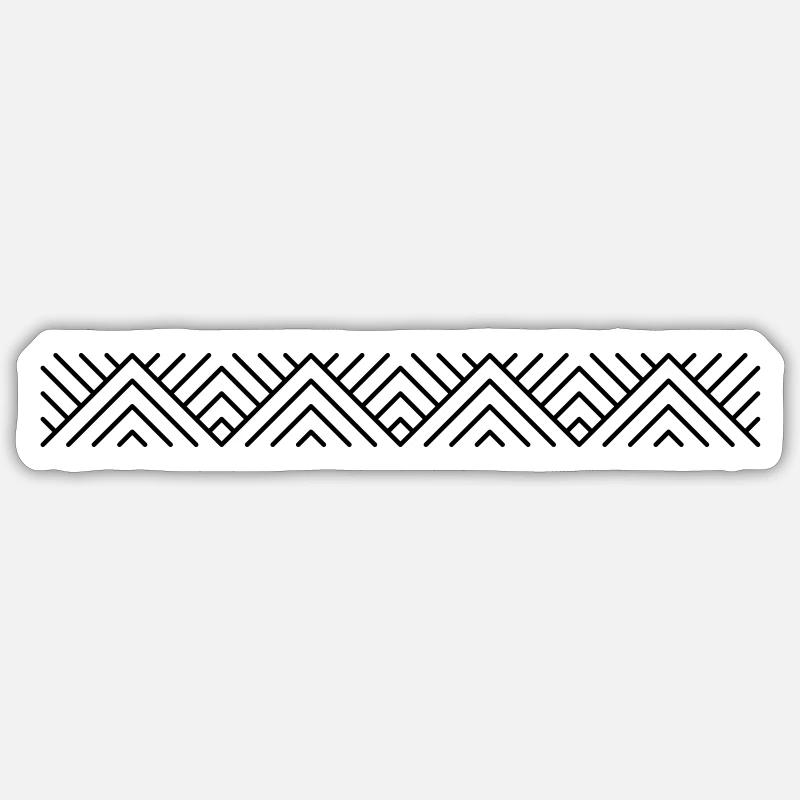 Abstract graphic jagged pattern Sticker size S (10 x 10 cm)