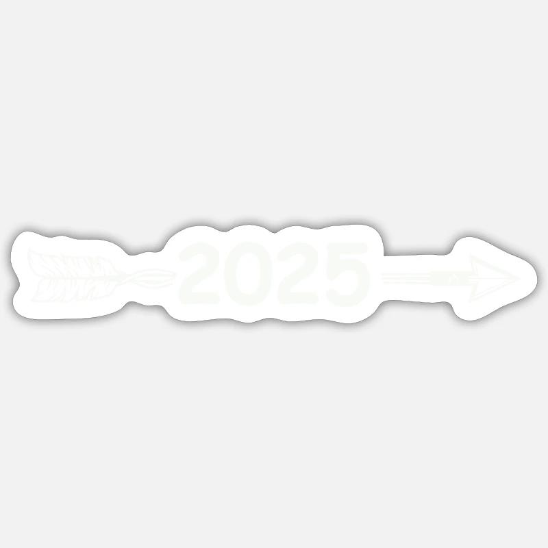 2025 Arrow - Sticker size S (10 x 10 cm) - white matte