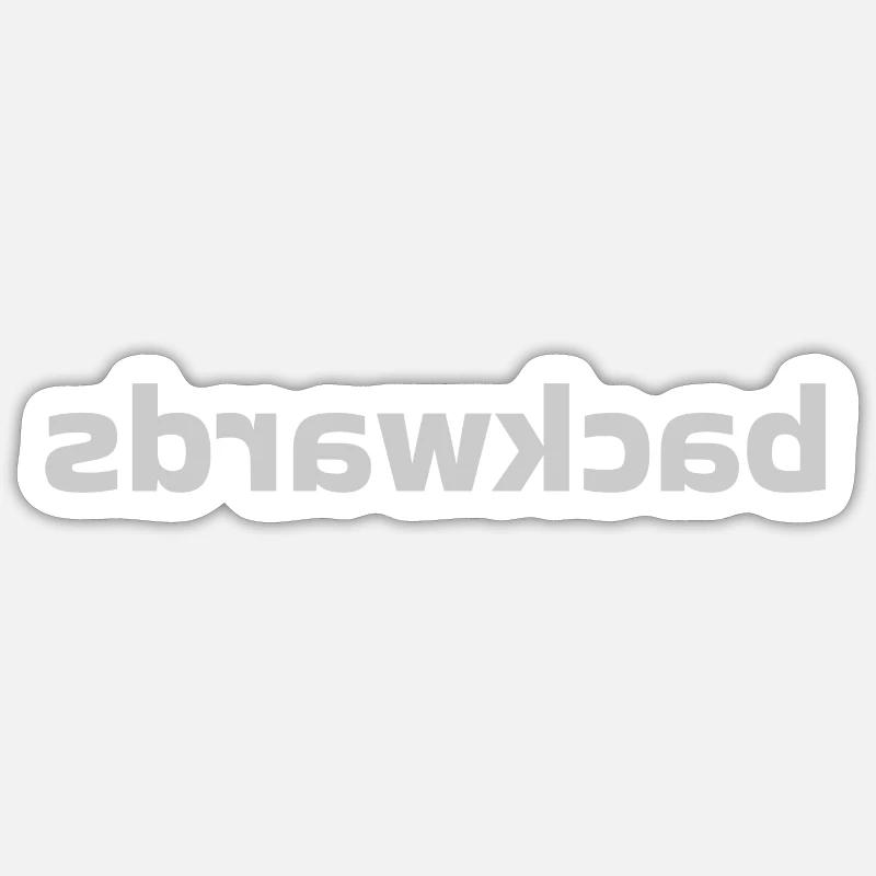 backwards Sticker size S (10 x 10 cm)