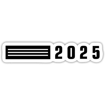 2025 Element - Sticker size S (10 x 10 cm) - white matte - Front