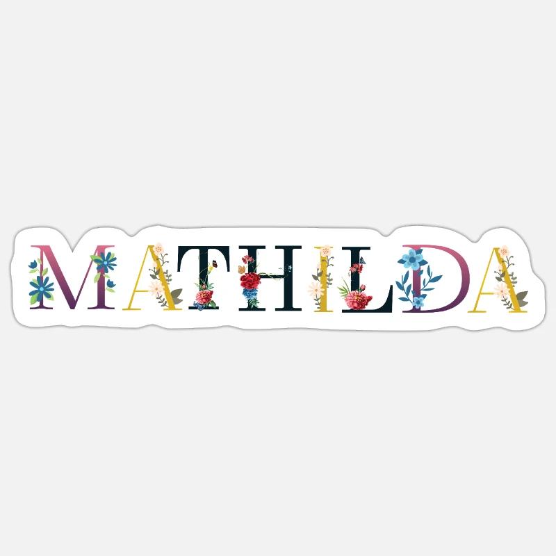 Mathilda - Sticker taille S (10 x 10 cm) - blanc mat