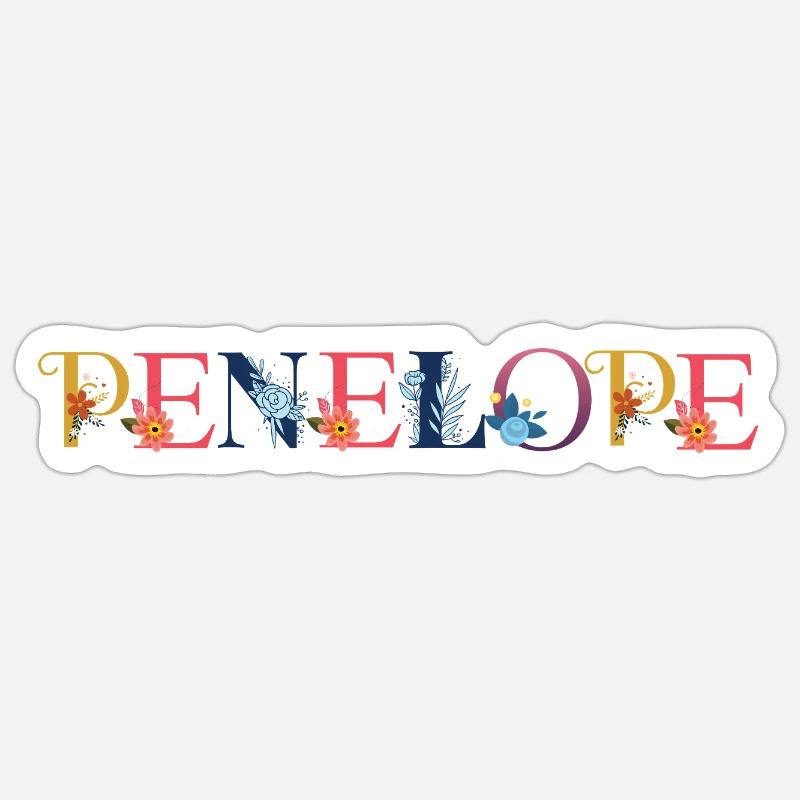 Penelope - Sticker taille S (10 x 10 cm) - blanc mat