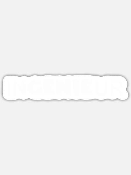 Ingenieur = Genie - Sticker Größe S (10 x 10 cm) - Mattweiß