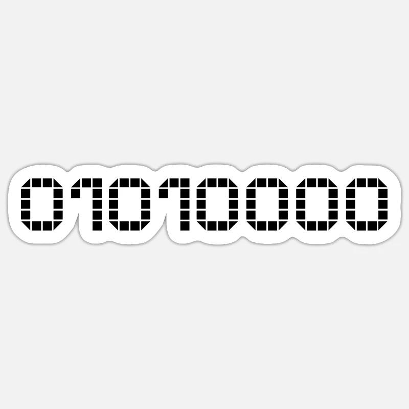 Binary notation - 80 Sticker size S (10 x 10 cm)
