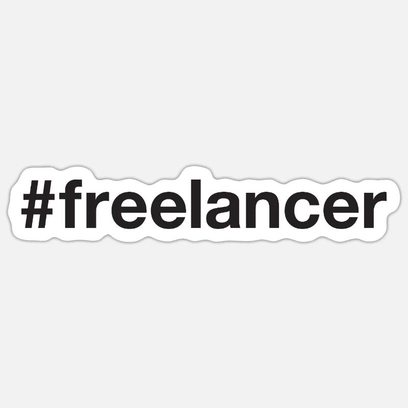Freelancer Hashtag Sticker size S (10 x 10 cm)