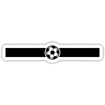 Fussball Ball Linie - Sticker Größe S (10 x 10 cm) - Mattweiß - Vorne