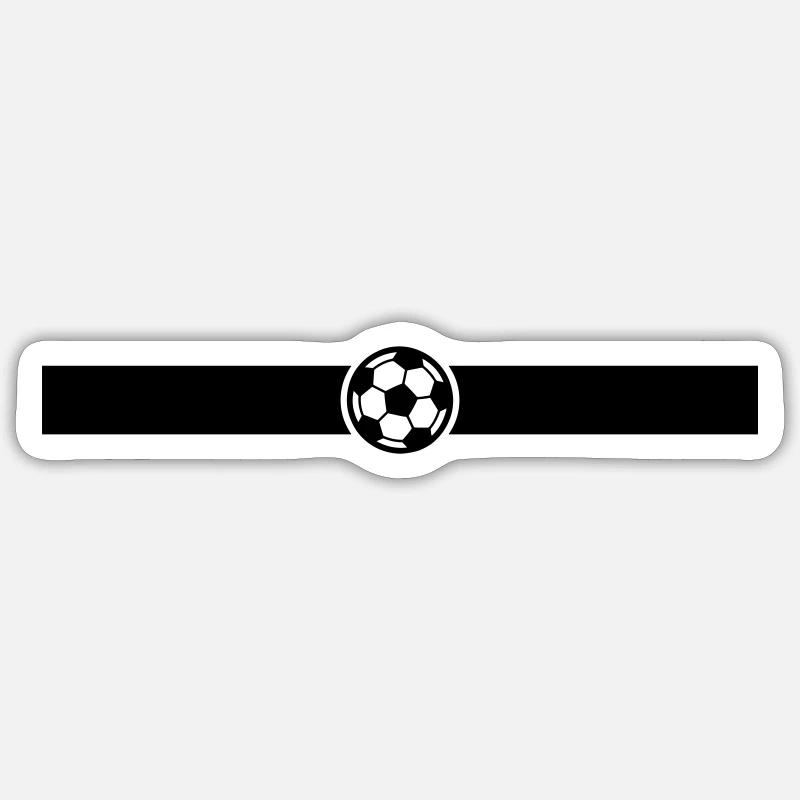 Soccer Ball Line - Sticker size S (10 x 10 cm) - white matte